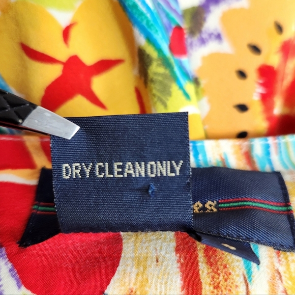 Breeches Vintage 100% Silk Gardengirl Floral Skirt Vibrant Color Women's Size 4 - Picture 10 of 10